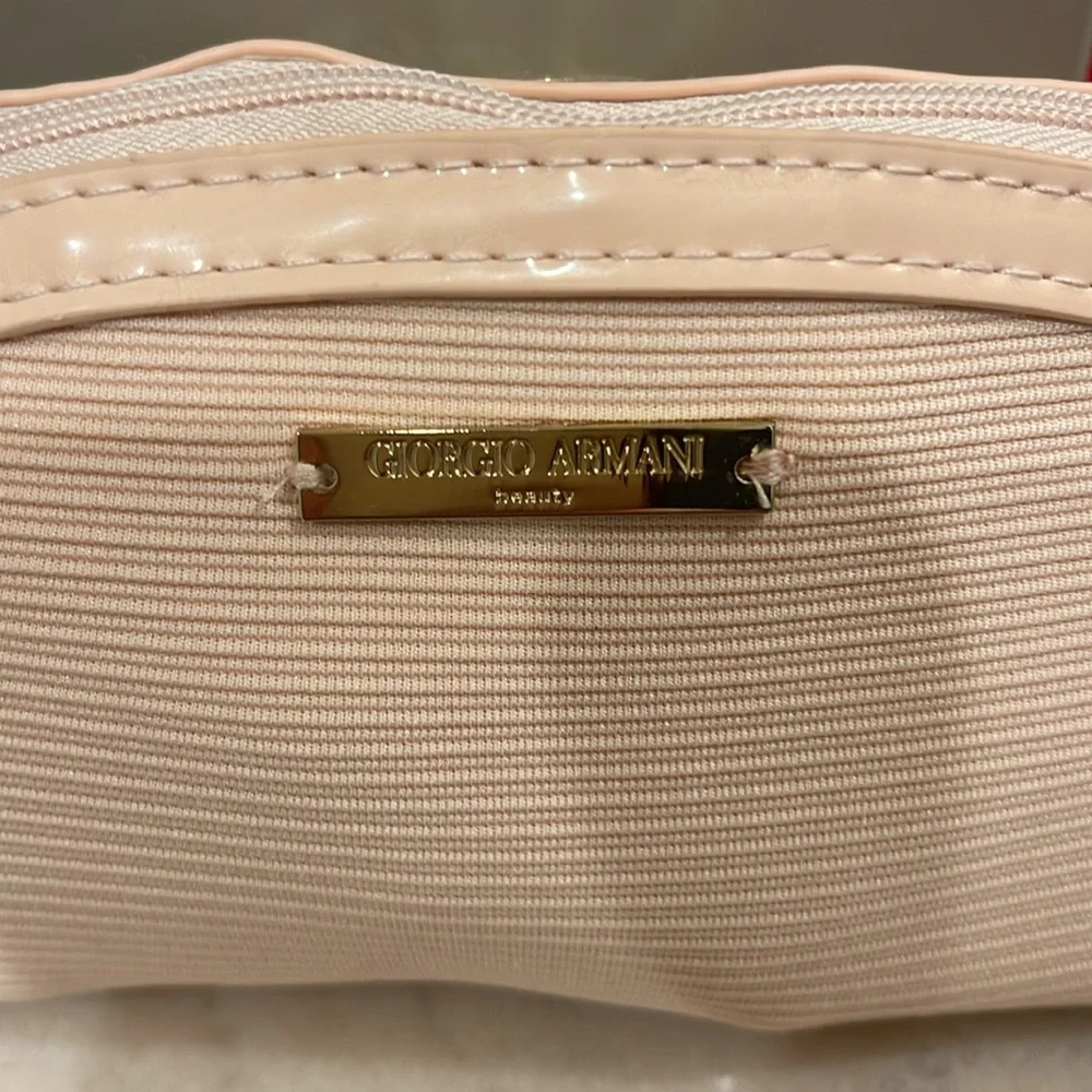 Giorgio Armani, pink zip around cosmetic bag